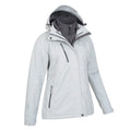 White - Pack Shot - Mountain Warehouse Womens-Ladies Bracken Melange 3 in 1 Jacket