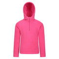 Dark Pink - Front - Mountain Warehouse Childrens-Kids Camber II Fleece Hoodie