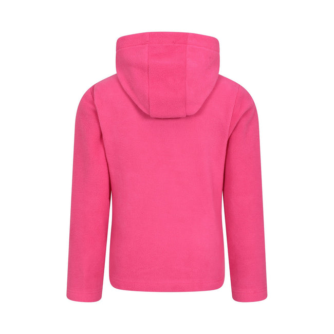 Dark Pink - Back - Mountain Warehouse Childrens-Kids Camber II Fleece Hoodie