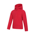 Dark Red - Side - Mountain Warehouse Childrens-Kids Camber II Fleece Hoodie