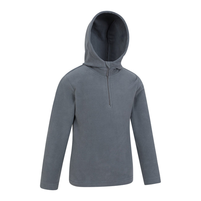 Grey - Lifestyle - Mountain Warehouse Childrens-Kids Camber II Fleece Hoodie
