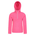 Bright Pink - Front - Mountain Warehouse Childrens-Kids Camber II Fleece Hoodie