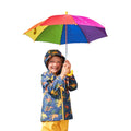 Multicoloured - Pack Shot - Mountain Warehouse Childrens-Kids Rainbow Stick Umbrella