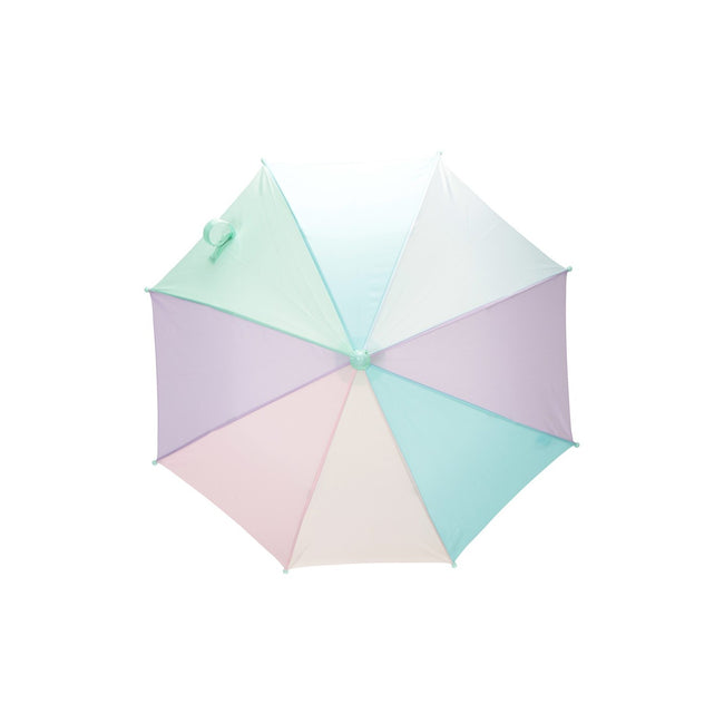 Pastel-Multicoloured - Back - Mountain Warehouse Childrens-Kids Rainbow Stick Umbrella