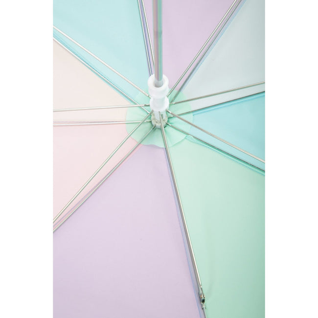 Pastel-Multicoloured - Side - Mountain Warehouse Childrens-Kids Rainbow Stick Umbrella