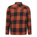 Burnt Orange - Back - Mountain Warehouse Mens Pinn Flannel Borg Lined Shirt