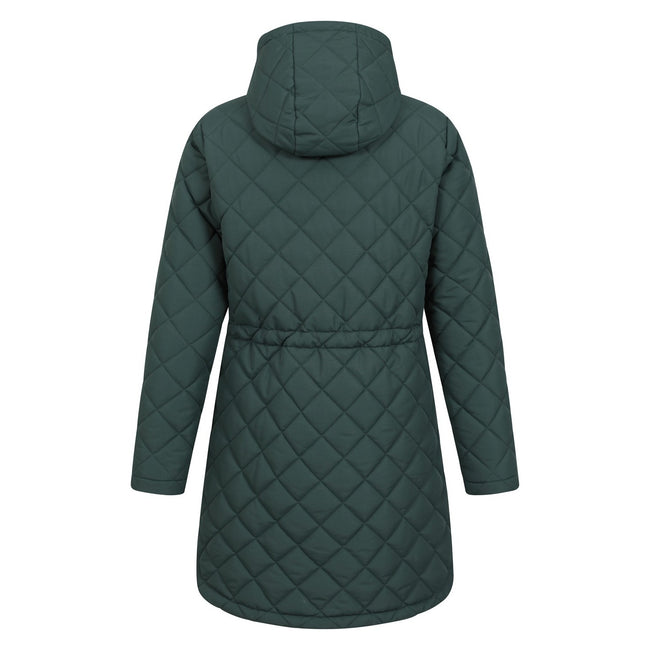 Khaki Green - Back - Mountain Warehouse Womens-Ladies Missouri Quilted Faux Fur Lined Jacket
