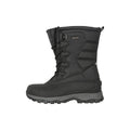 Jet Black - Side - Mountain Warehouse Mens Nevis Extreme Suede Snow Boots