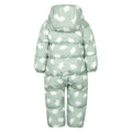 Leaf Green - Back - Mountain Warehouse Toddler Frosty Clouds Padded Snowsuit