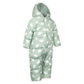 Leaf Green - Side - Mountain Warehouse Toddler Frosty Clouds Padded Snowsuit
