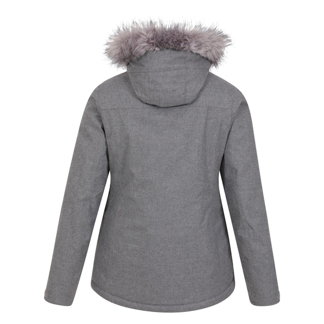 Grey - Back - Mountain Warehouse Womens-Ladies Snow II Waterproof Ski Jacket