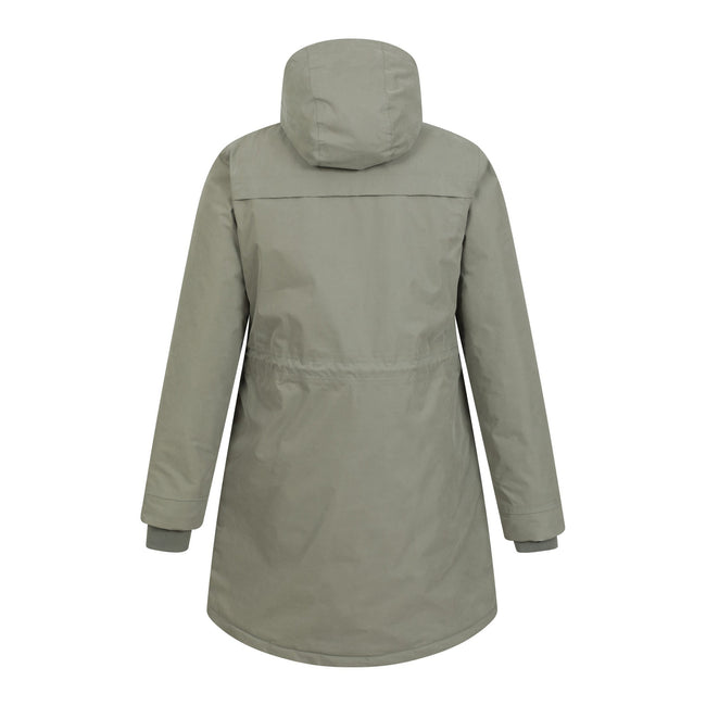 Khaki Green - Back - Mountain Warehouse Womens-Ladies Acorn Waterproof Borg Lined Padded Parka
