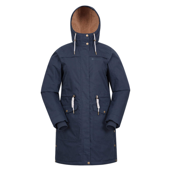 Khaki Green - Pack Shot - Mountain Warehouse Womens-Ladies Acorn Waterproof Borg Lined Padded Parka