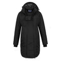 Black - Pack Shot - Mountain Warehouse Womens-Ladies Amethyst Long Maternity Padded Jacket