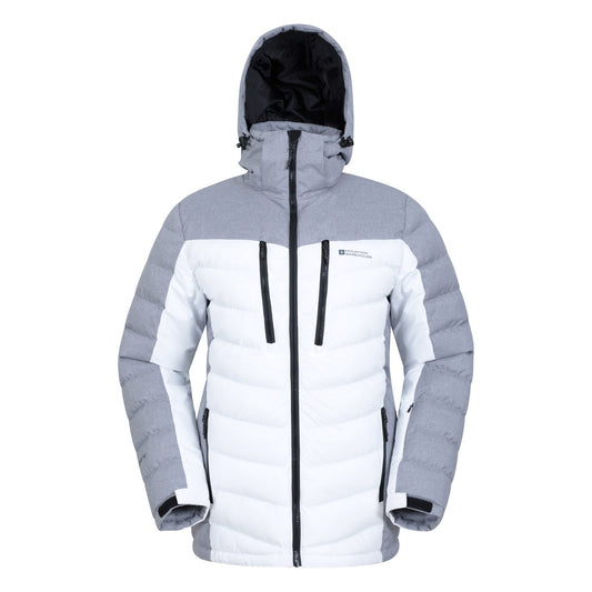 White - Front - Mountain Warehouse Mens Vulcan III Ski Jacket