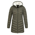 Khaki Green - Pack Shot - Mountain Warehouse Womens-Ladies Florence Faux Fur Lined Padded Jacket
