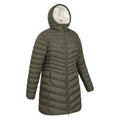 Khaki Green - Side - Mountain Warehouse Womens-Ladies Florence Faux Fur Lined Padded Jacket
