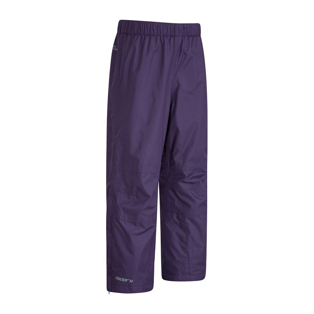 Purple - Side - Mountain Warehouse Childrens-Kids Spray Waterproof Trousers