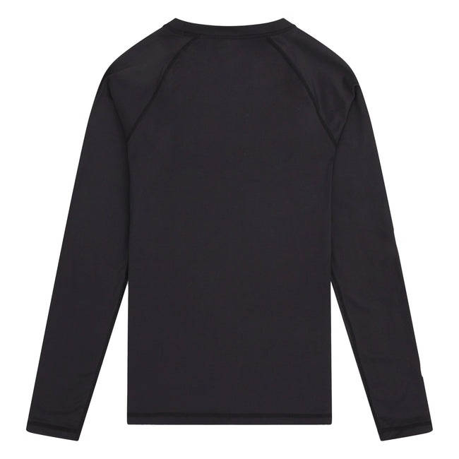 Jet Black - Back - Animal Womens-Ladies Piste Base Layer Top