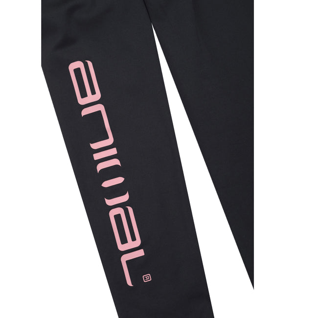 Jet Black - Side - Animal Womens-Ladies Piste Base Layer Top