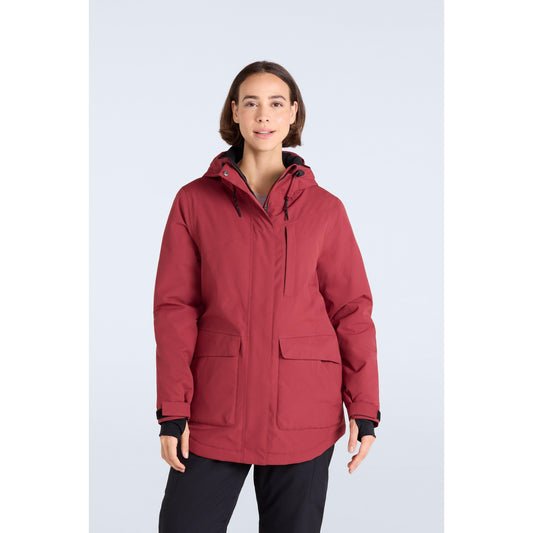 Red - Front - Animal Womens-Ladies Tignes Ski Jacket