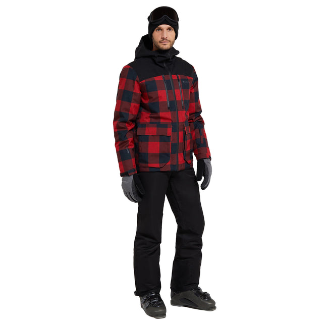 Red-Black - Pack Shot - Mountain Warehouse Mens Drayton Waterproof Ski Jacket