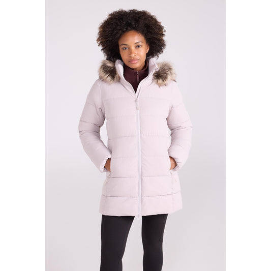 Light Beige - Front - Mountain Warehouse Womens-Ladies Nola Long Padded Jacket