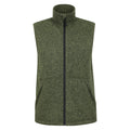 Khaki Green - Front - Mountain Warehouse Mens Idris Fleece Gilet