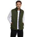 Khaki Green - Pack Shot - Mountain Warehouse Mens Idris Fleece Gilet
