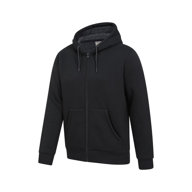 Black - Lifestyle - Mountain Warehouse Mens Dalton Borg Lined Full Zip Hoodie
