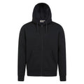 Black - Front - Mountain Warehouse Mens Dalton Borg Lined Full Zip Hoodie