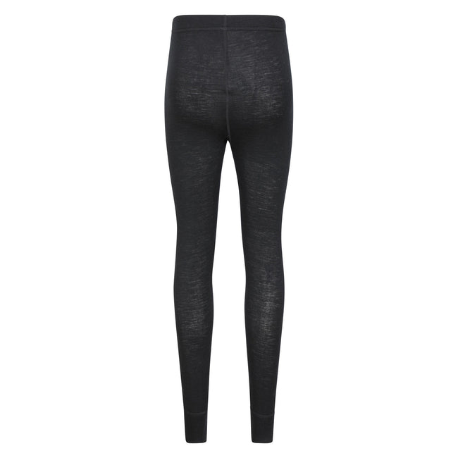 Black - Back - Mountain Warehouse Womens-Ladies Merino Wool Base Layer Bottoms (Pack of 2)