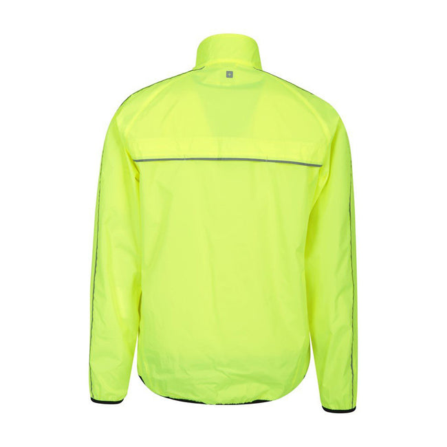Yellow - Back - Mountain Warehouse Mens Force Reflective Water Resistant Jacket