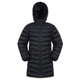 Black - Front - Mountain Warehouse Childrens-Kids Florence Longline Padded Jacket