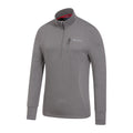 Grey - Side - Mountain Warehouse Mens Marathon Fleece Top