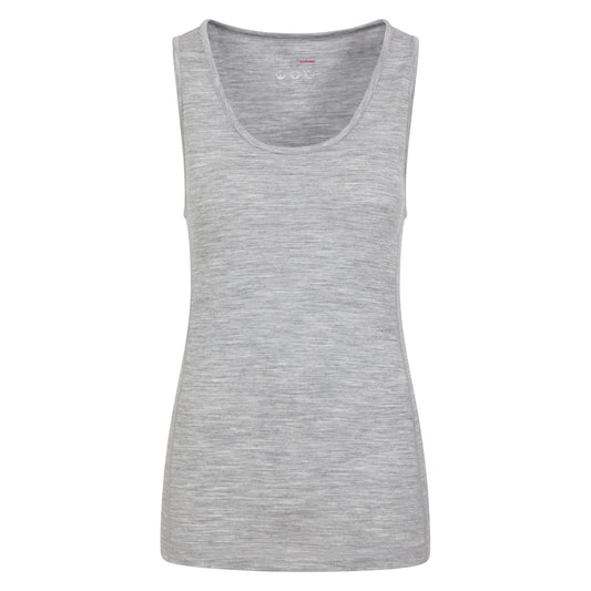 Light Grey - Front - Mountain Warehouse Womens-Ladies Merino Wool Cami Vest Top