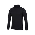 Black - Lifestyle - Mountain Warehouse Mens Summit Merino Wool Funnel Neck Thermal Top