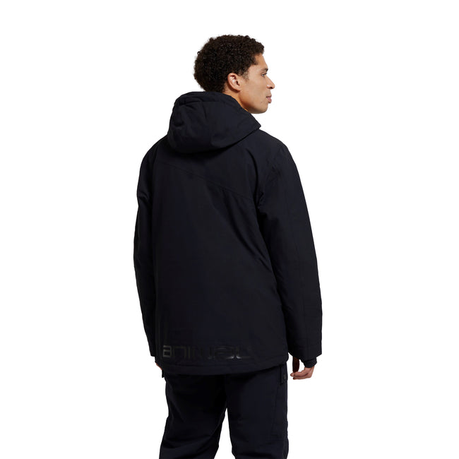 Black - Back - Animal Mens Laxx Logo Ski Jacket