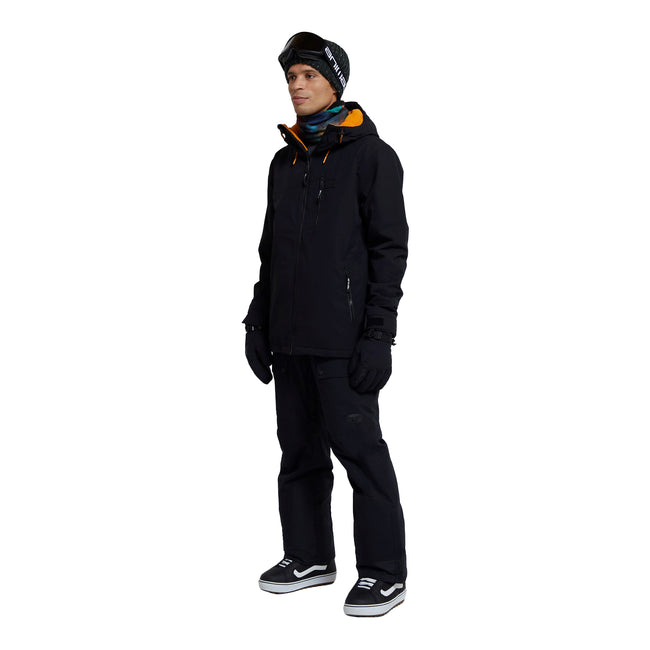 Black - Side - Animal Mens Laxx Logo Ski Jacket