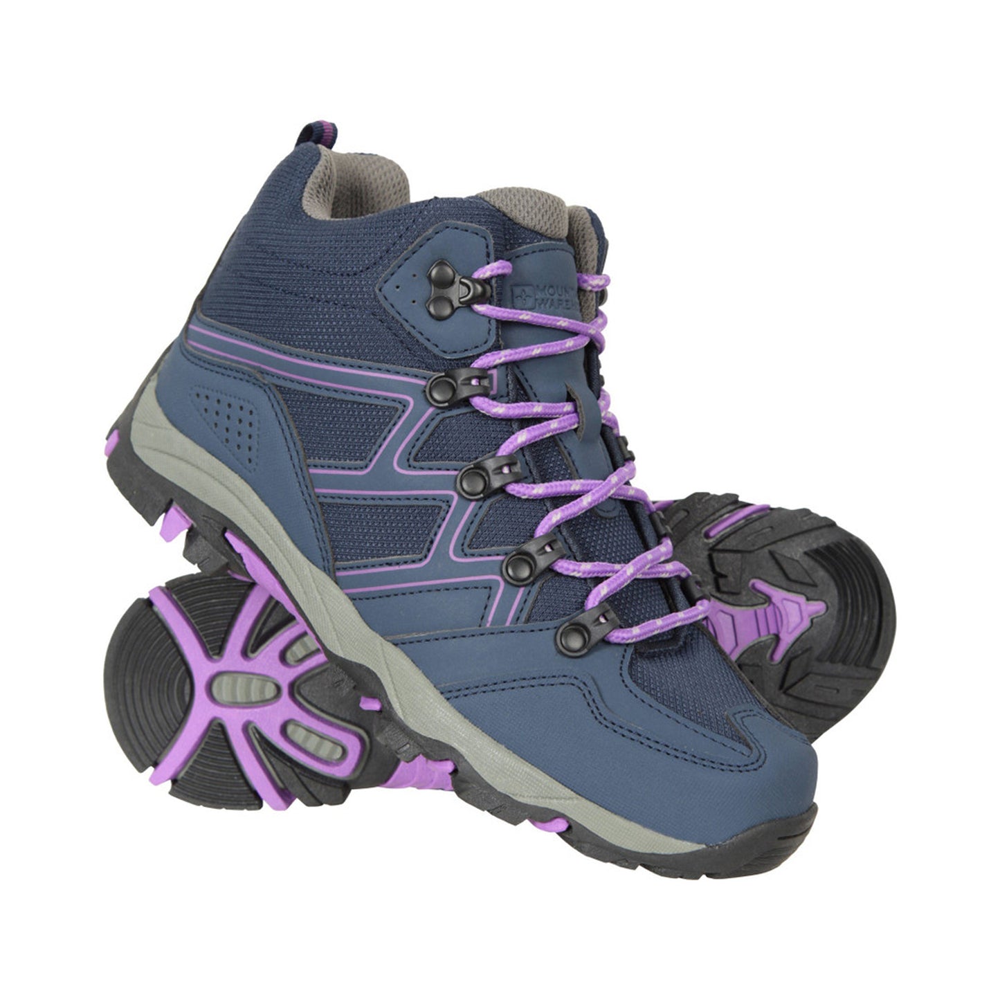 Dark Purple - Close up - Mountain Warehouse Childrens-Kids Oscar Walking Boots