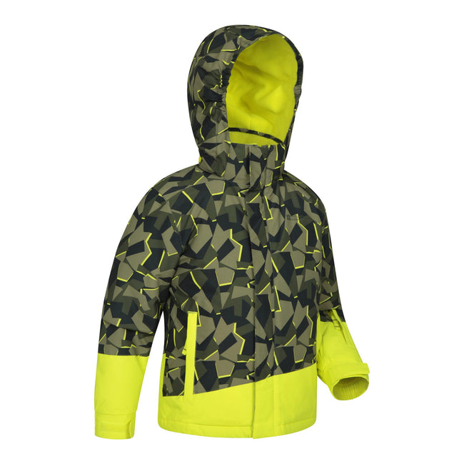 Green - Lifestyle - Mountain Warehouse Childrens-Kids Whistler Geometric Ski Jacket