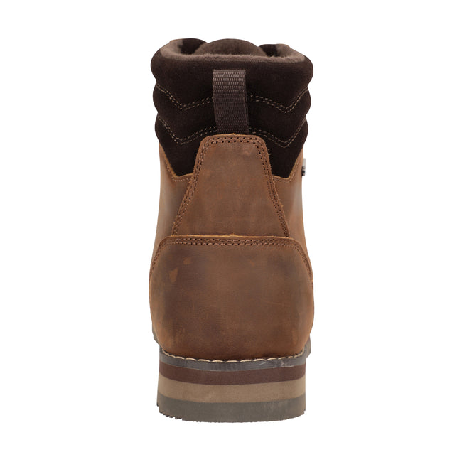 Brown - Back - Mountain Warehouse Mens Extreme Makalu Leather Waterproof Walking Boots