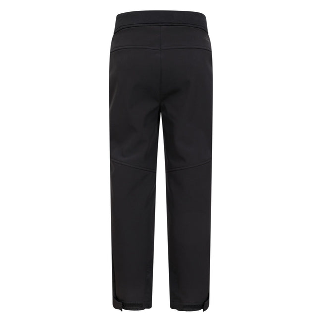 Black - Back - Mountain Warehouse Childrens-Kids Swiss Softshell Ski Trousers