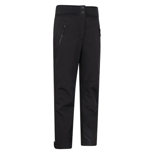 Black - Lifestyle - Mountain Warehouse Childrens-Kids Swiss Softshell Ski Trousers