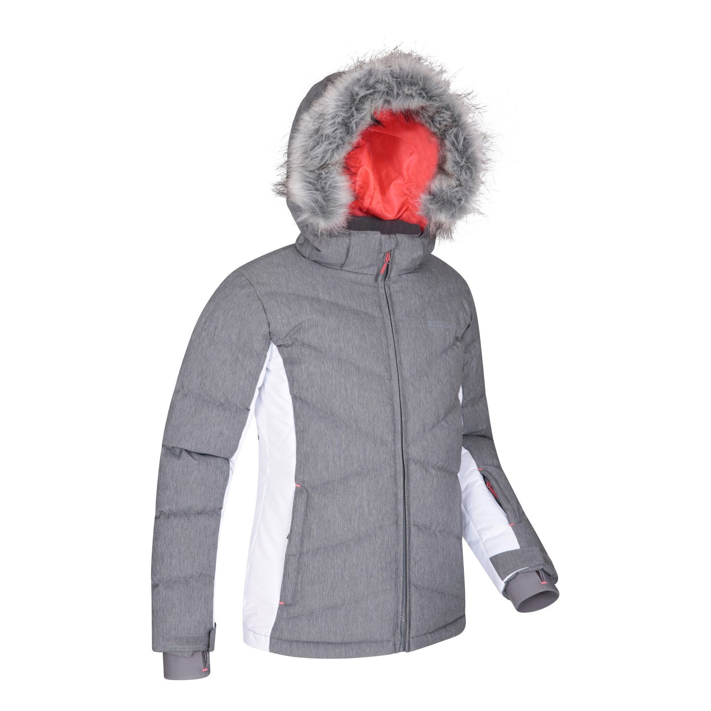 Grey - Lifestyle - Mountain Warehouse Childrens-Kids Powder Padded Ski Jacket
