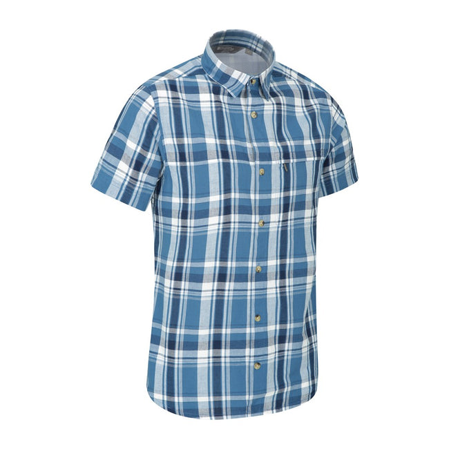 Dark Blue - Back - Mountain Warehouse Mens Holiday Cotton Shirt