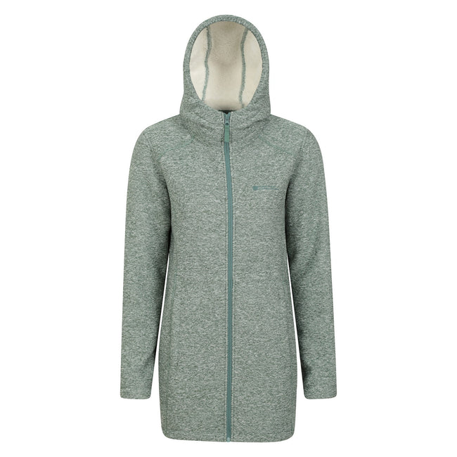 Light Khaki - Front - Mountain Warehouse Womens-Ladies Mallaig Longline Fleece Jacket
