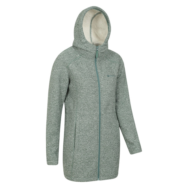 Light Khaki - Side - Mountain Warehouse Womens-Ladies Mallaig Longline Fleece Jacket
