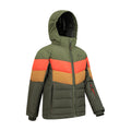 Forest Khaki - Side - Mountain Warehouse Childrens-Kids Jasper II Water Resistant Jacket