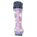Lilac - Back - Mountain Warehouse Childrens-Kids II Rainbow Winter Wellington Boots